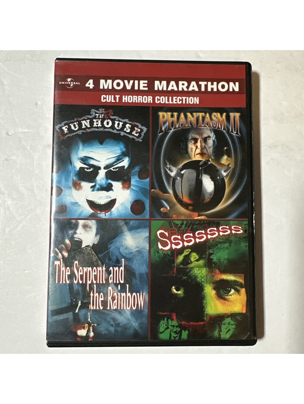 4 Movie Marathon DVD The Funhouse Phantasm II The Serpent & the Rainbow New